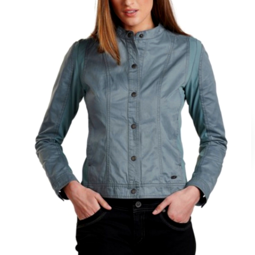 KHUL Luna Moto Jacket in Mineral Blue